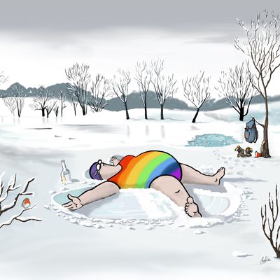 Kimmer Blank Greetings Card | Snow Angel