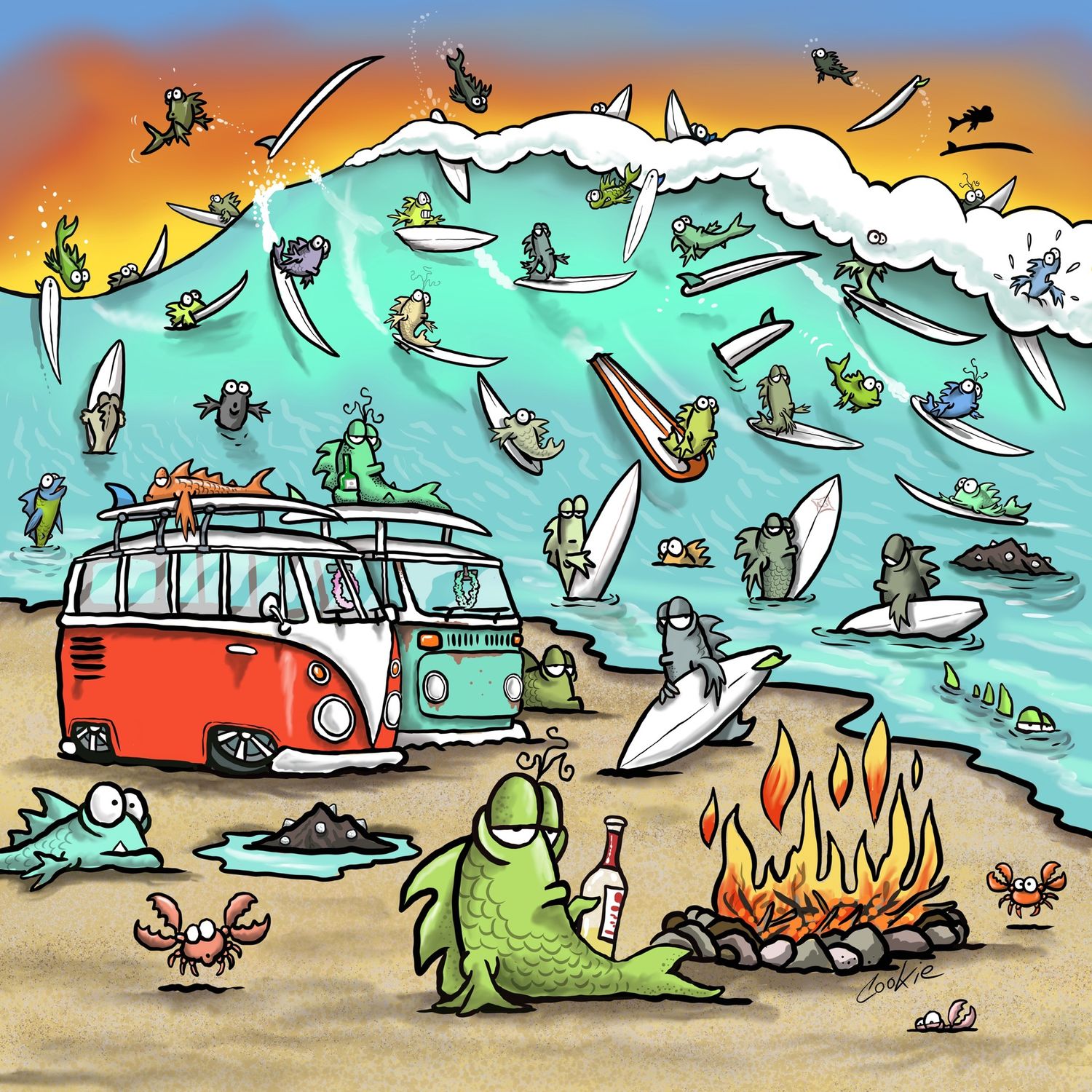 Flockers | Shoal to Shoal | Greetings Card | GCC12