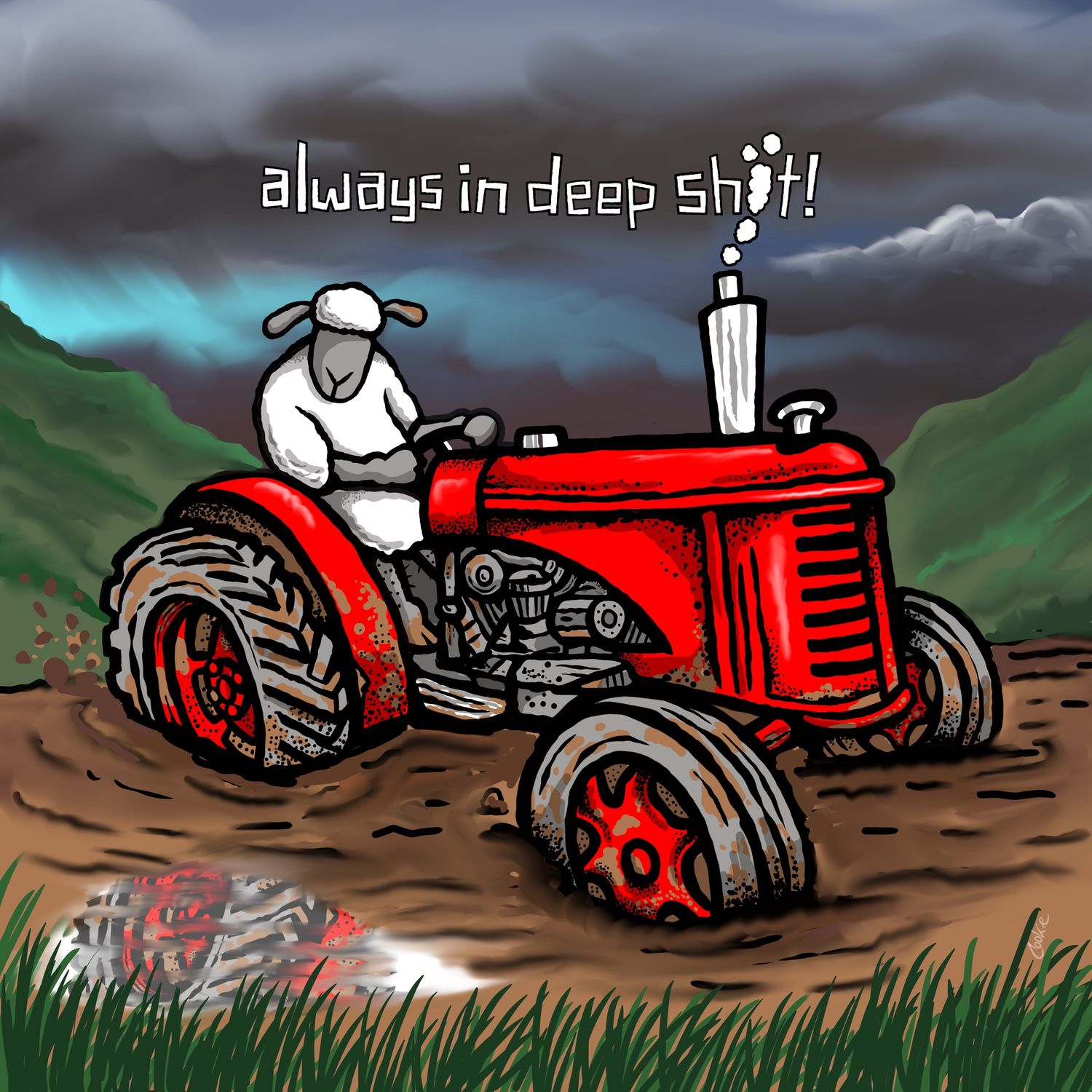 Flockers | Always in Deep Sh*T! | Metal Sign