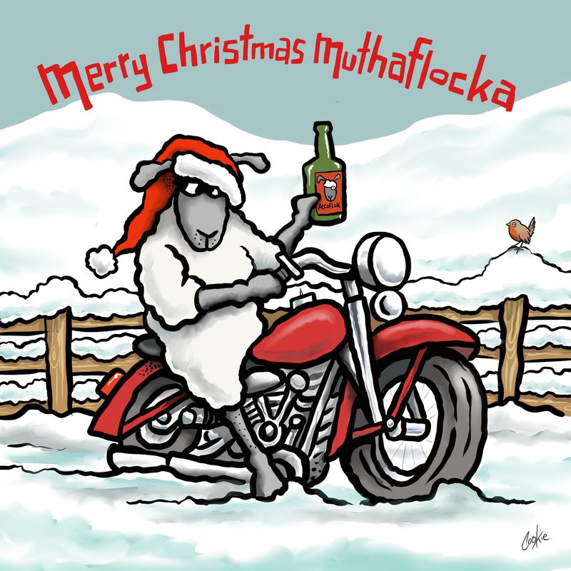 Flockers | Baaad Santa | Greetings Card |