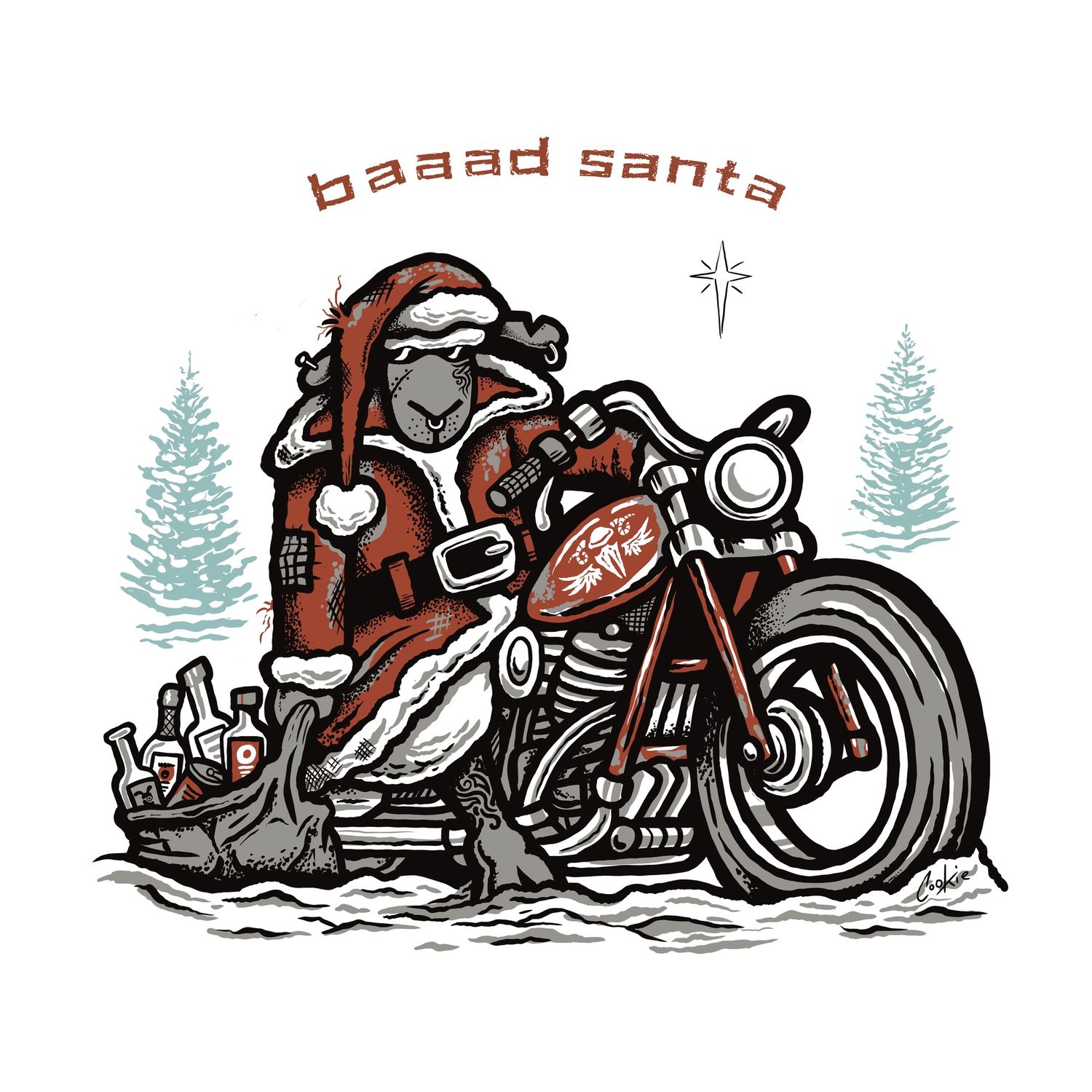 Flockers | Flockin Baaad Santa | Greetings Cards