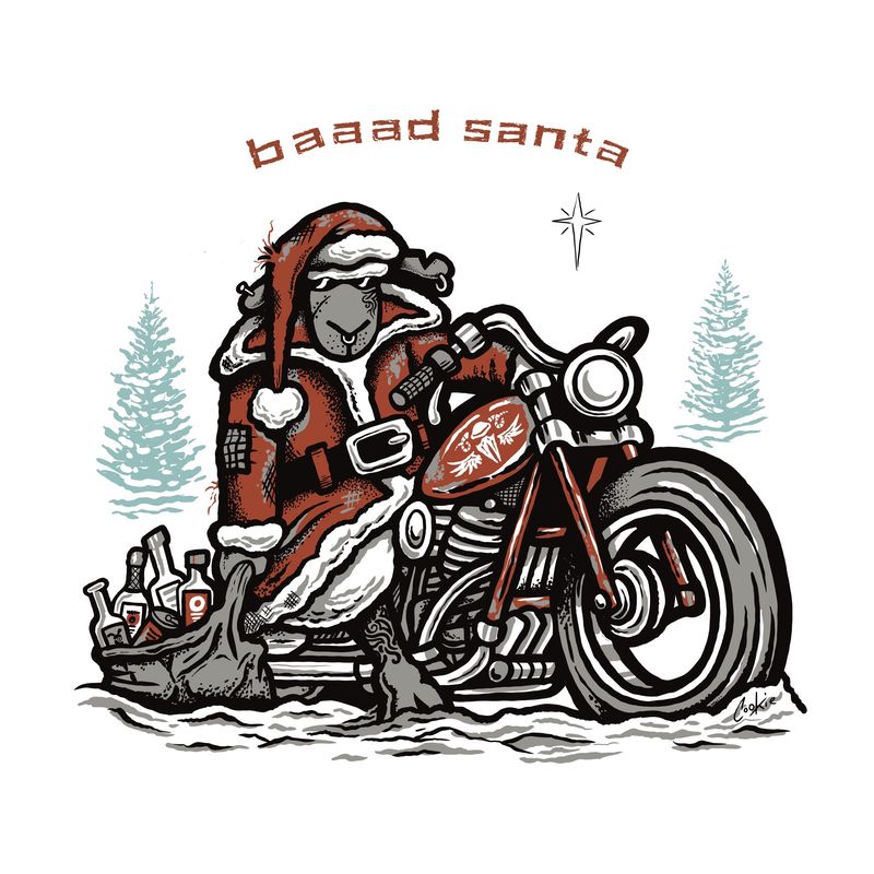 Flockers | Flockin Baaad Santa | Greetings Cards