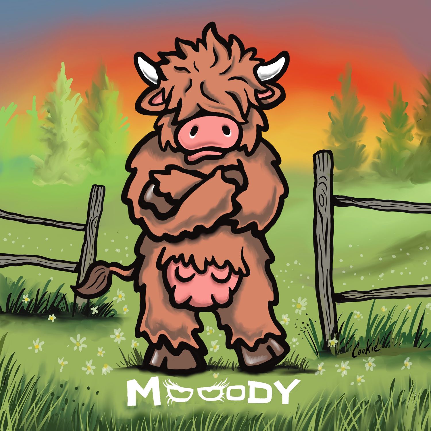Flockers | Mooody Heffie | Metal Wall Sign