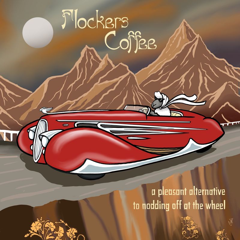Metal Wall Sign | Flockers Coffee