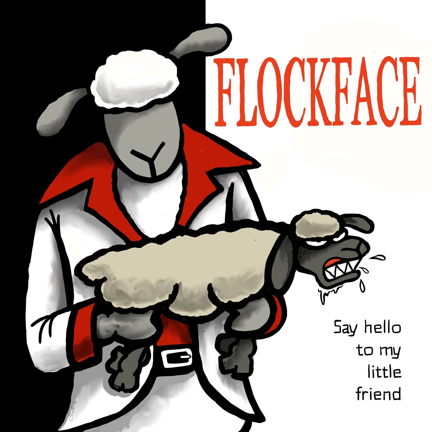 Flockers | Flockface Metal Sign | METFL60