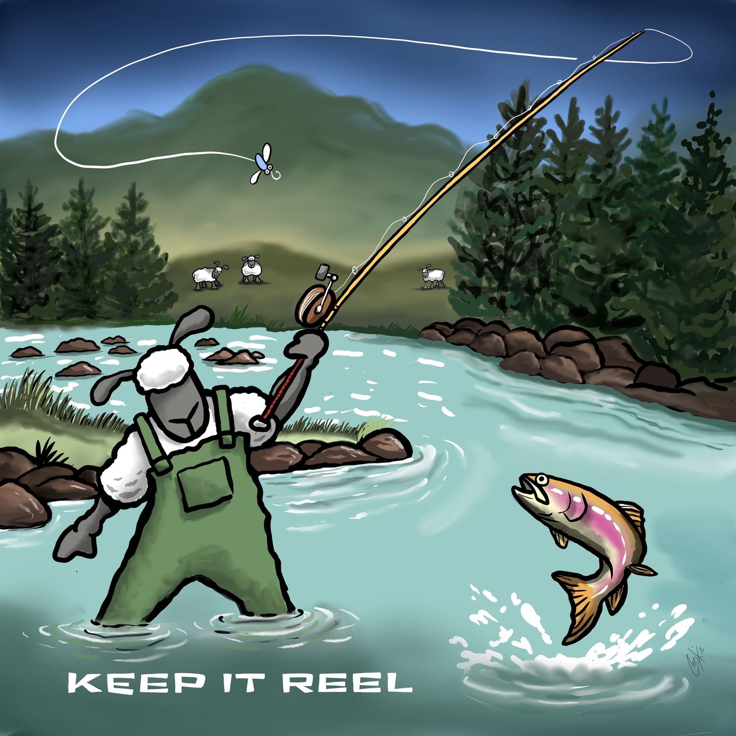 Flockers| Keep it Reel | Metal Wall Sign