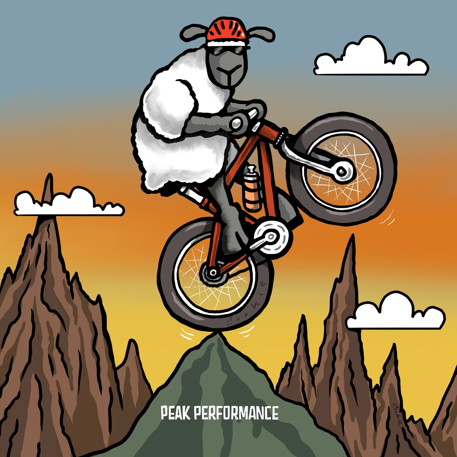 Flockers| Peak Performance | Metal Wall  Sign