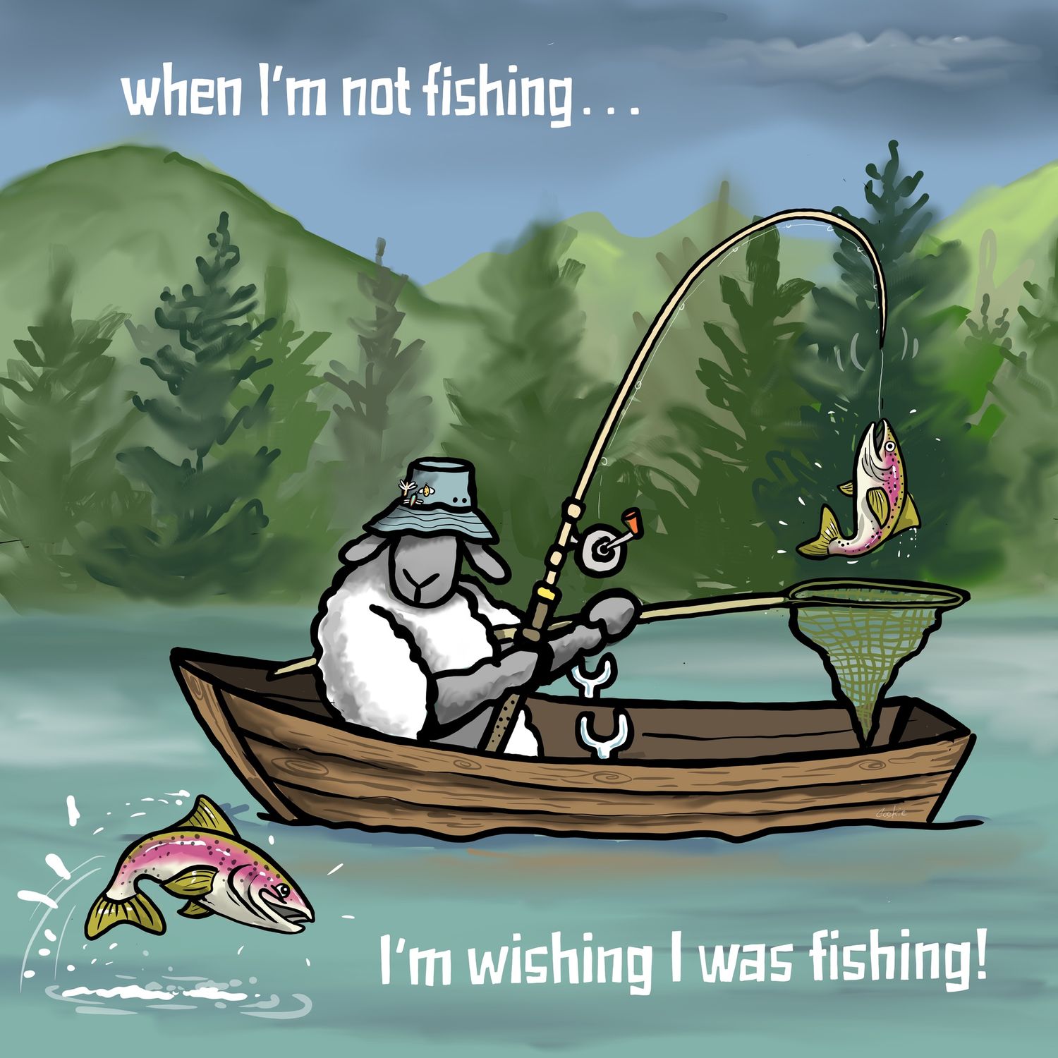 Flockers | When I’m not fishing | Metal Wall Signs