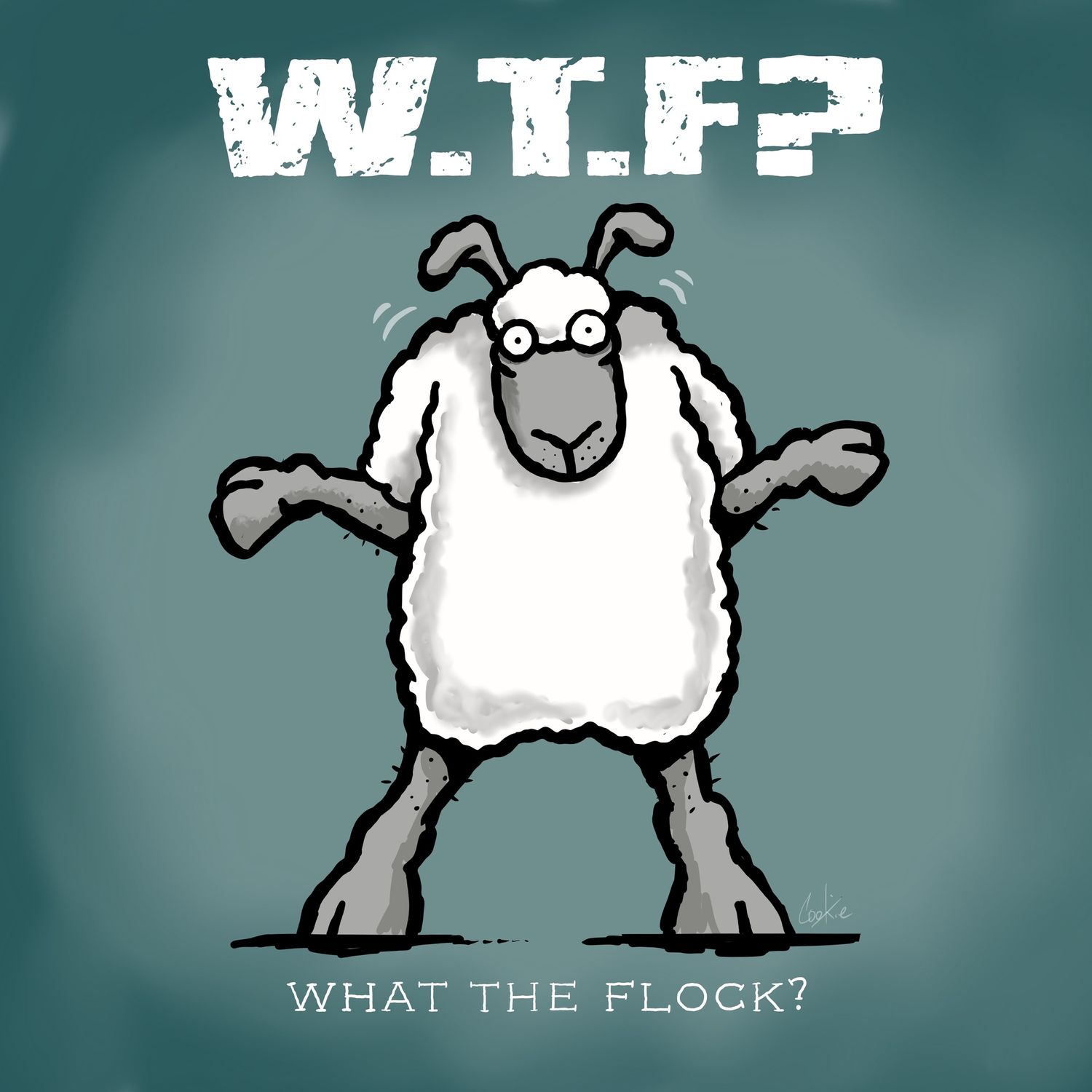 Flockers | WTF | Metal Wall Sign