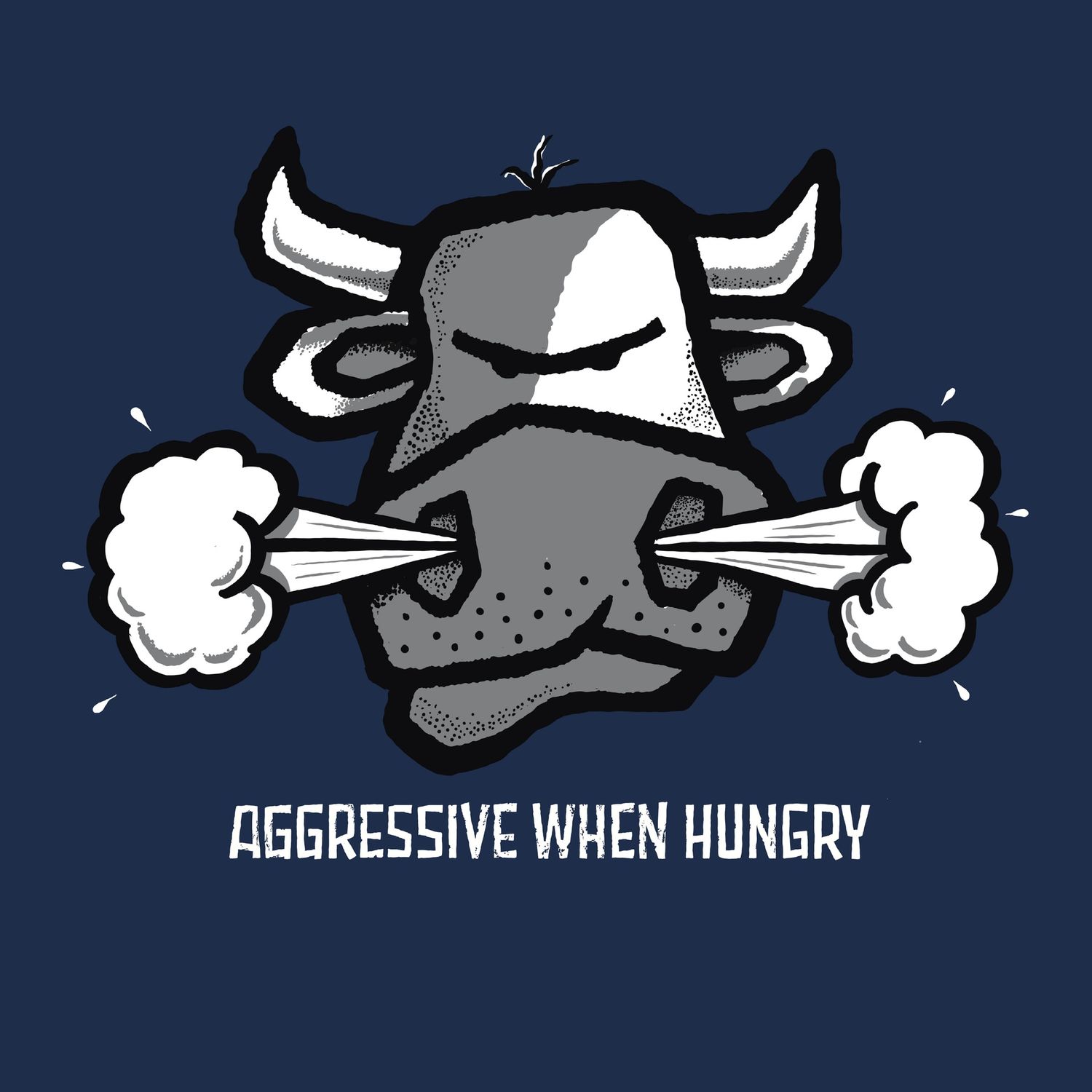 Flocker | Aggressive When Hungry | Metal Wall Sign