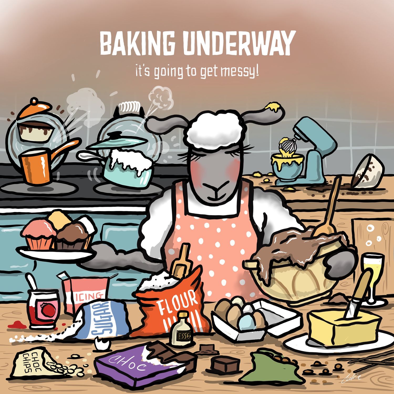 Flockers | Baking Underway | Metal Signs