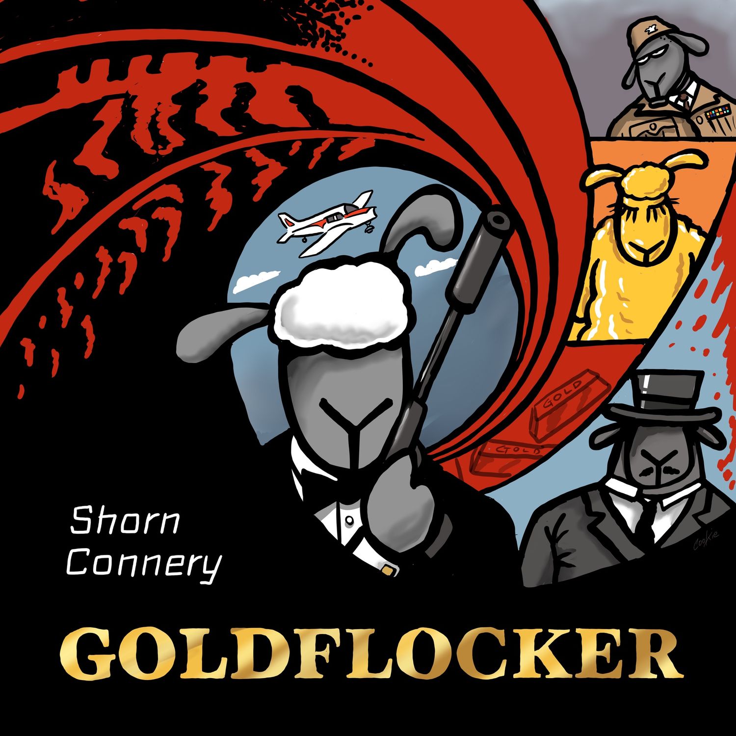 Flocker| Goldflocker| Metal Wall Sign