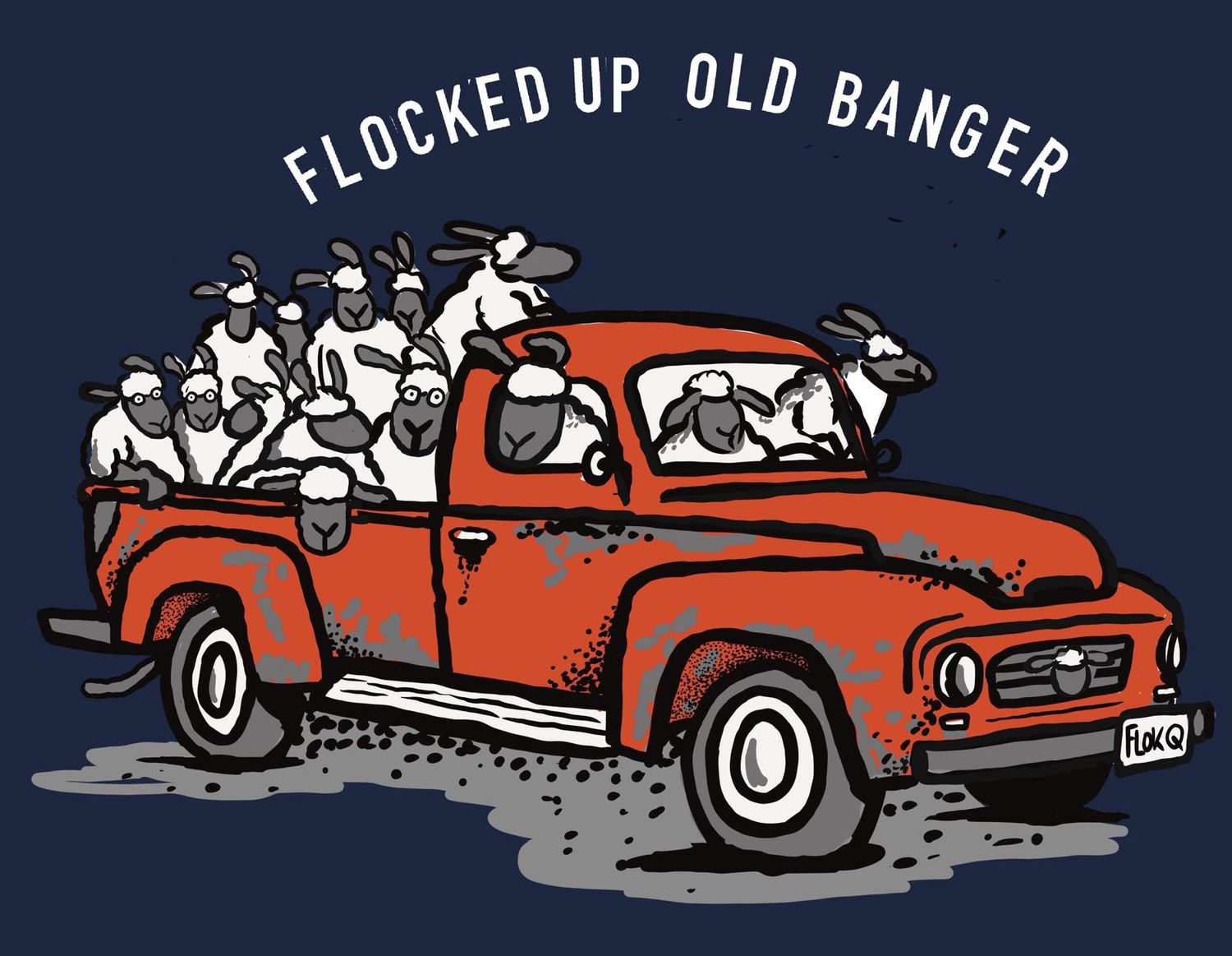 Flockers | Flocked Up Old Banger | Metal Sign