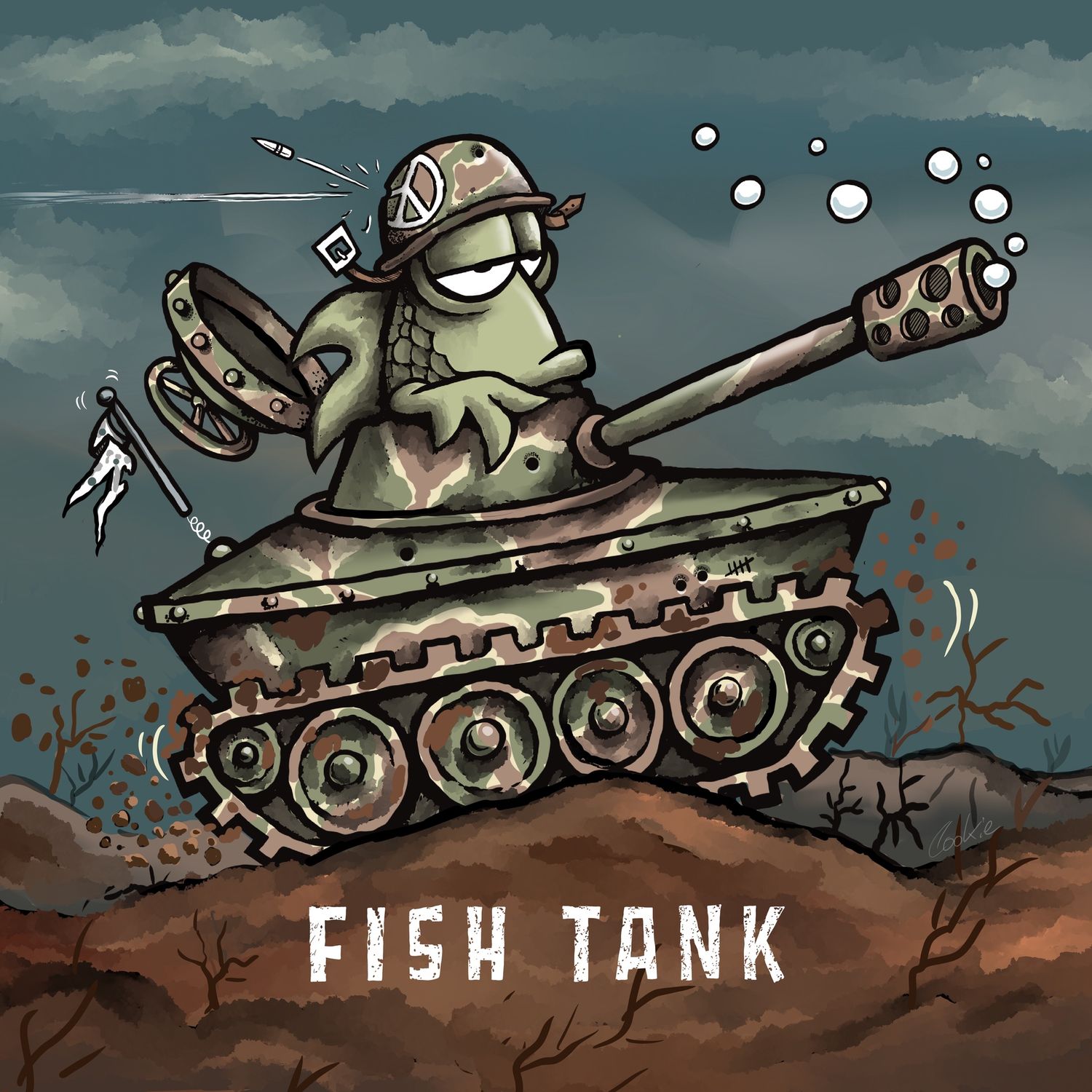 Flocker | Fish Tank | Metal Wall Sign