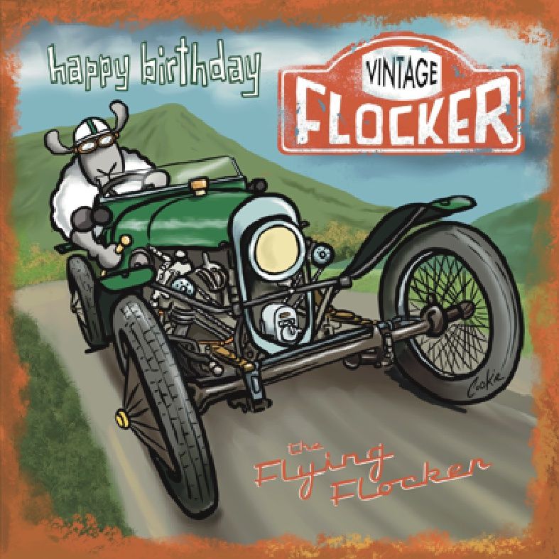 Flocker | Vintage Flocker | Happy Birthday Card