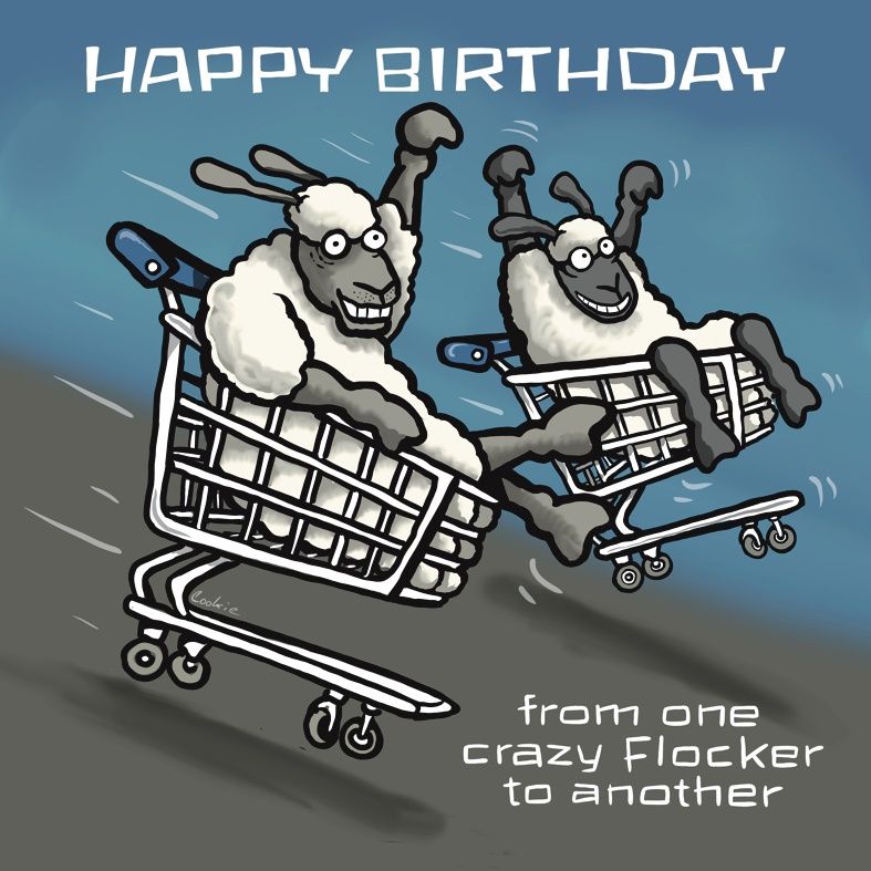 Flocker | From One Crazy Flocker | Birthday Card