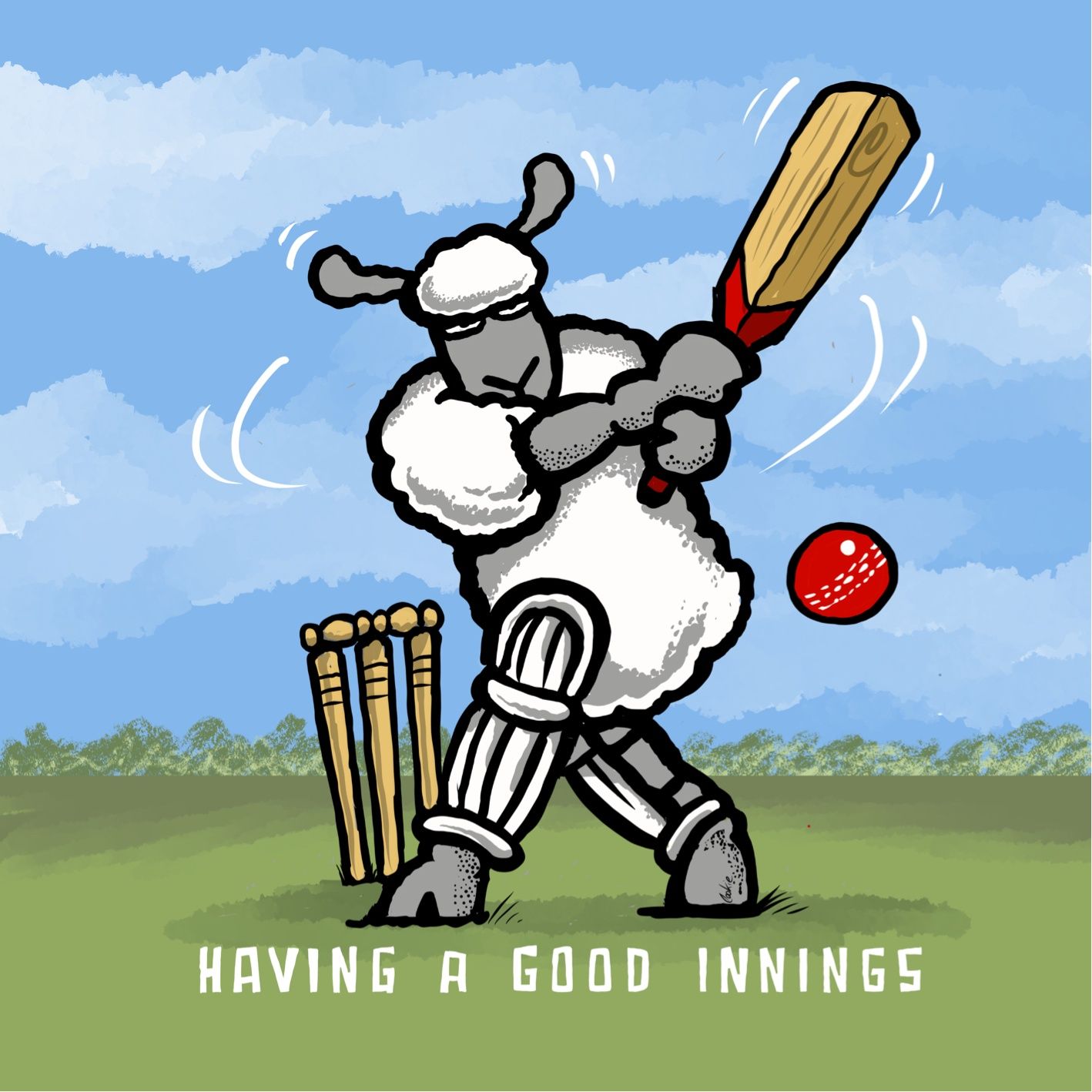 Flockers | Cricket | Metal Wall Sign
