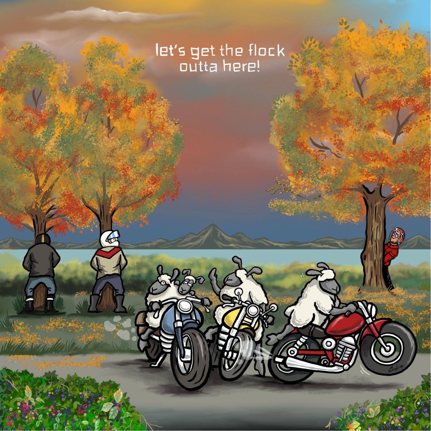 Flockers |Get The Flock Outta Here  | Metal Wall Decor