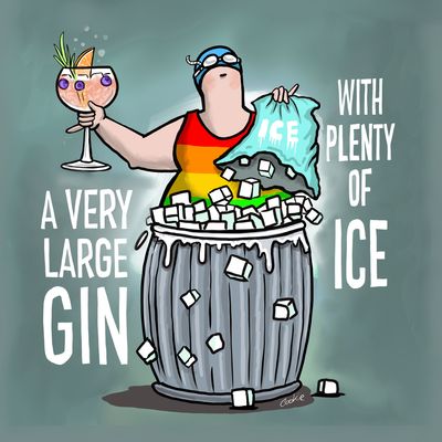 Kimmer Blank Greetings Card | A Very Large Gin