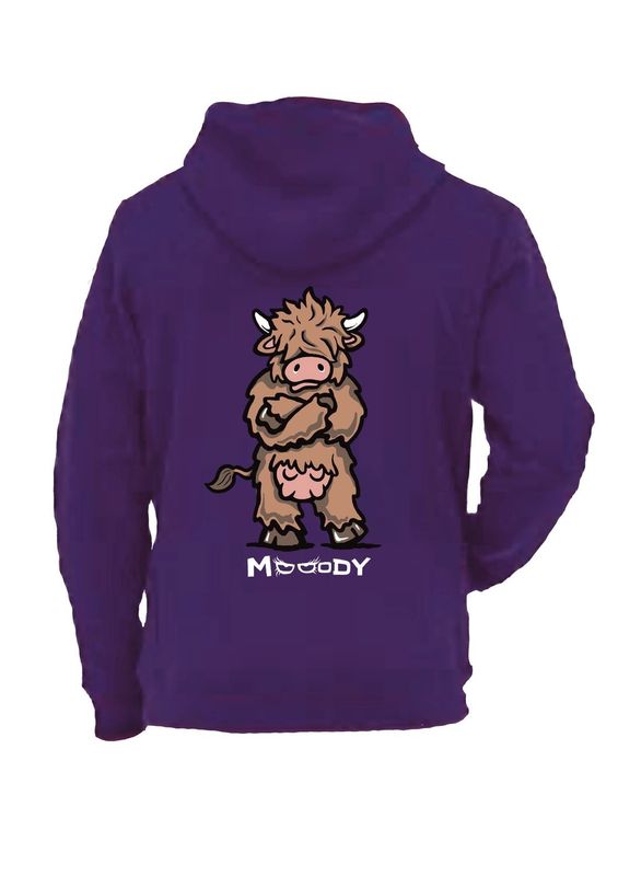 Flockers | Heffie Highland Cow | Full Zipped Hoodie