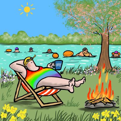 Height of Summer Card | Wild Swimming Summer Greeting Card | Baaad Flockers®