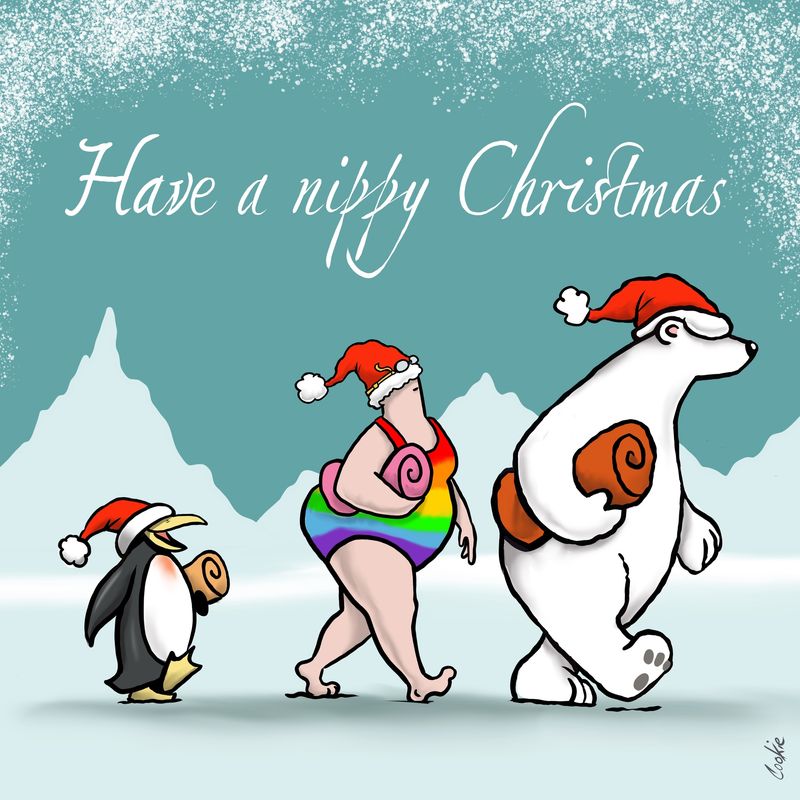 Flocker | Have A Nippy Christmas | Kimmer Blank Christmas Cards