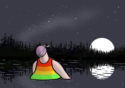 Kimmer Blank Greetings Card | Comet Watching