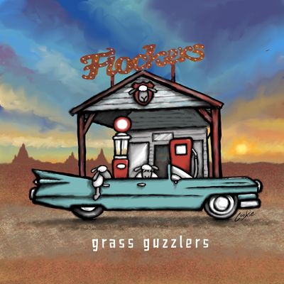 Grass Guzzler Card | Funny Gardening &amp; Lawn Mower Card | Baaad Flockers®