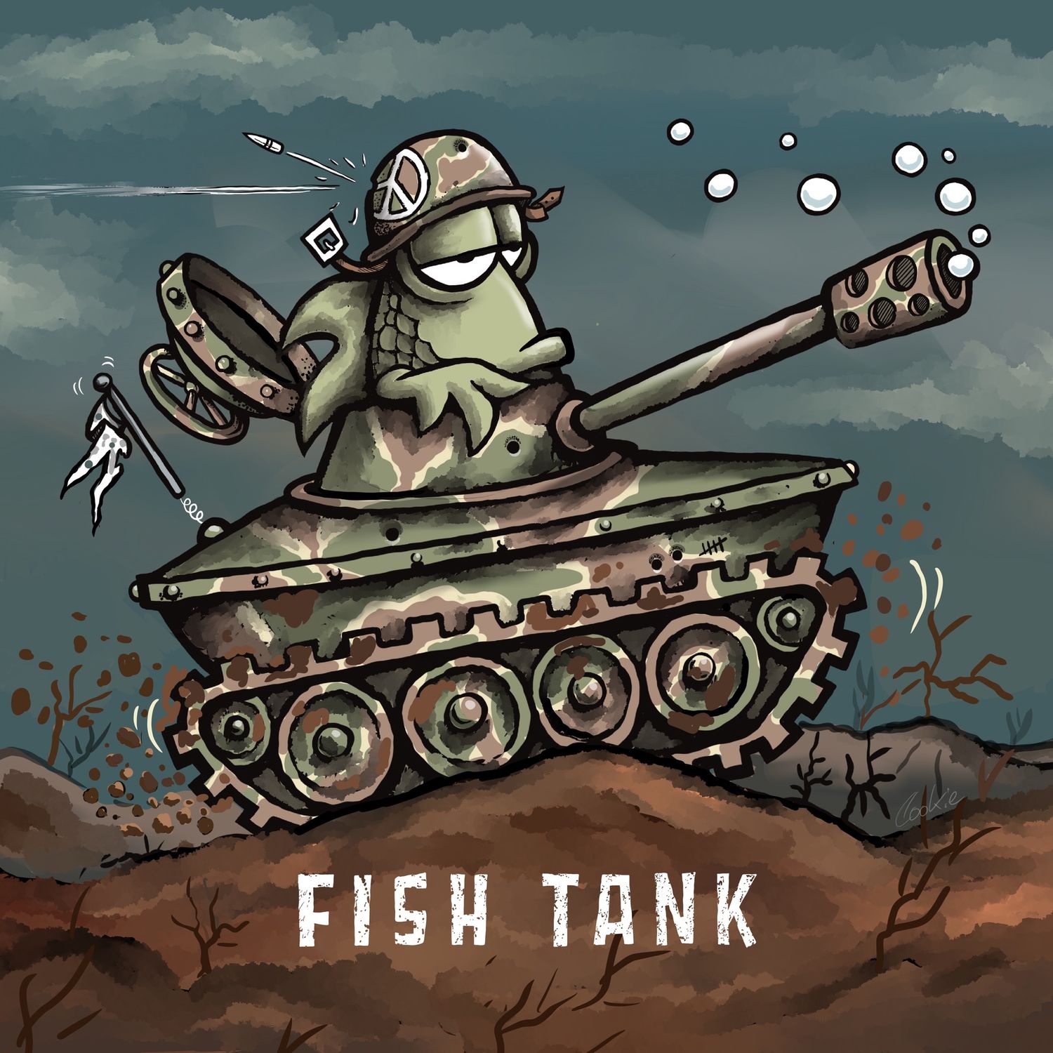 Flockers | Fish Tank | Coffee Coaster