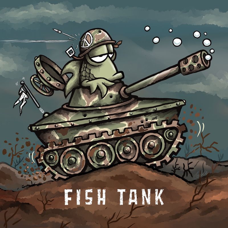 Flockers | Fish Tank | Coffee Coaster