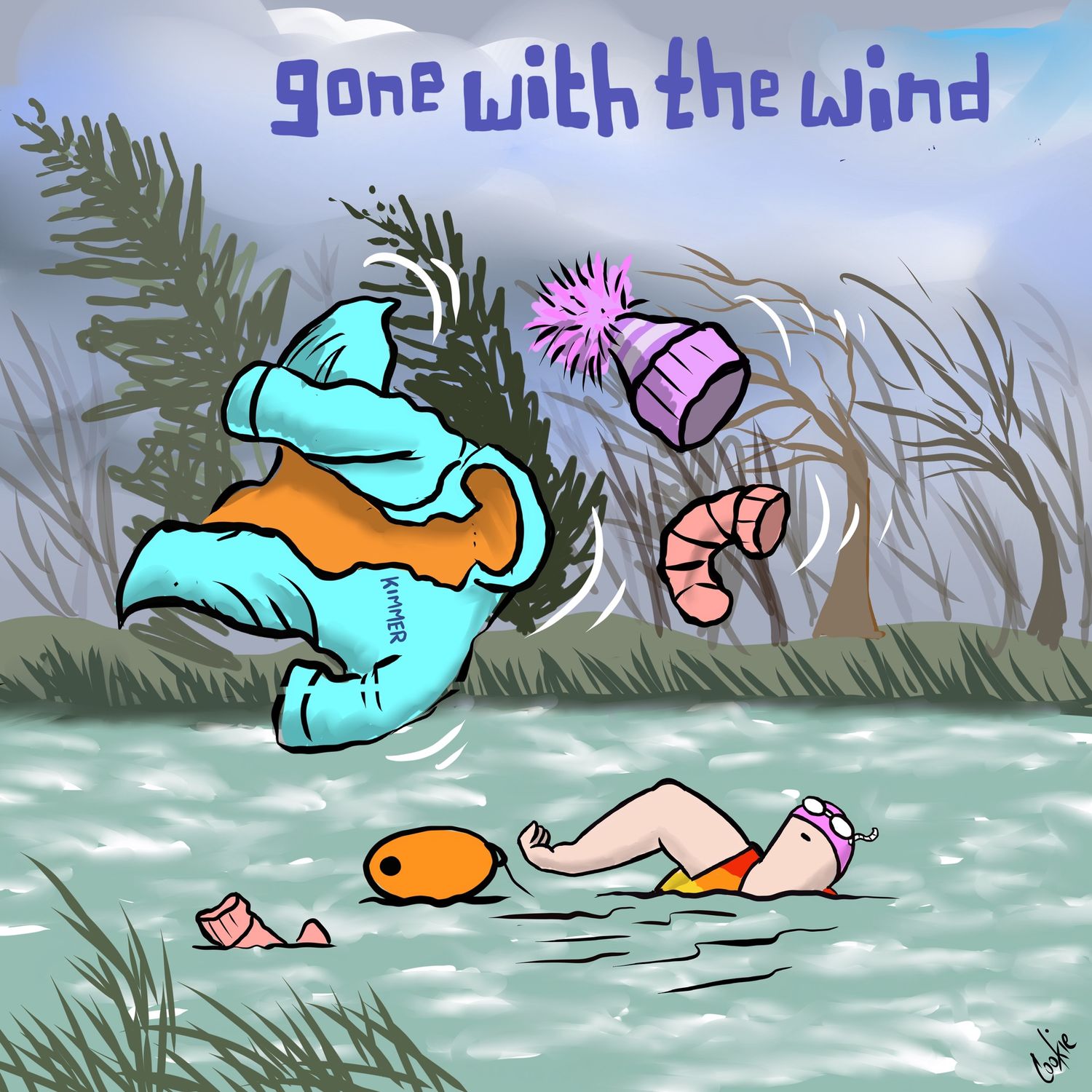 Flocker | Gone With The Wind | Kimmer Fridge Magnet