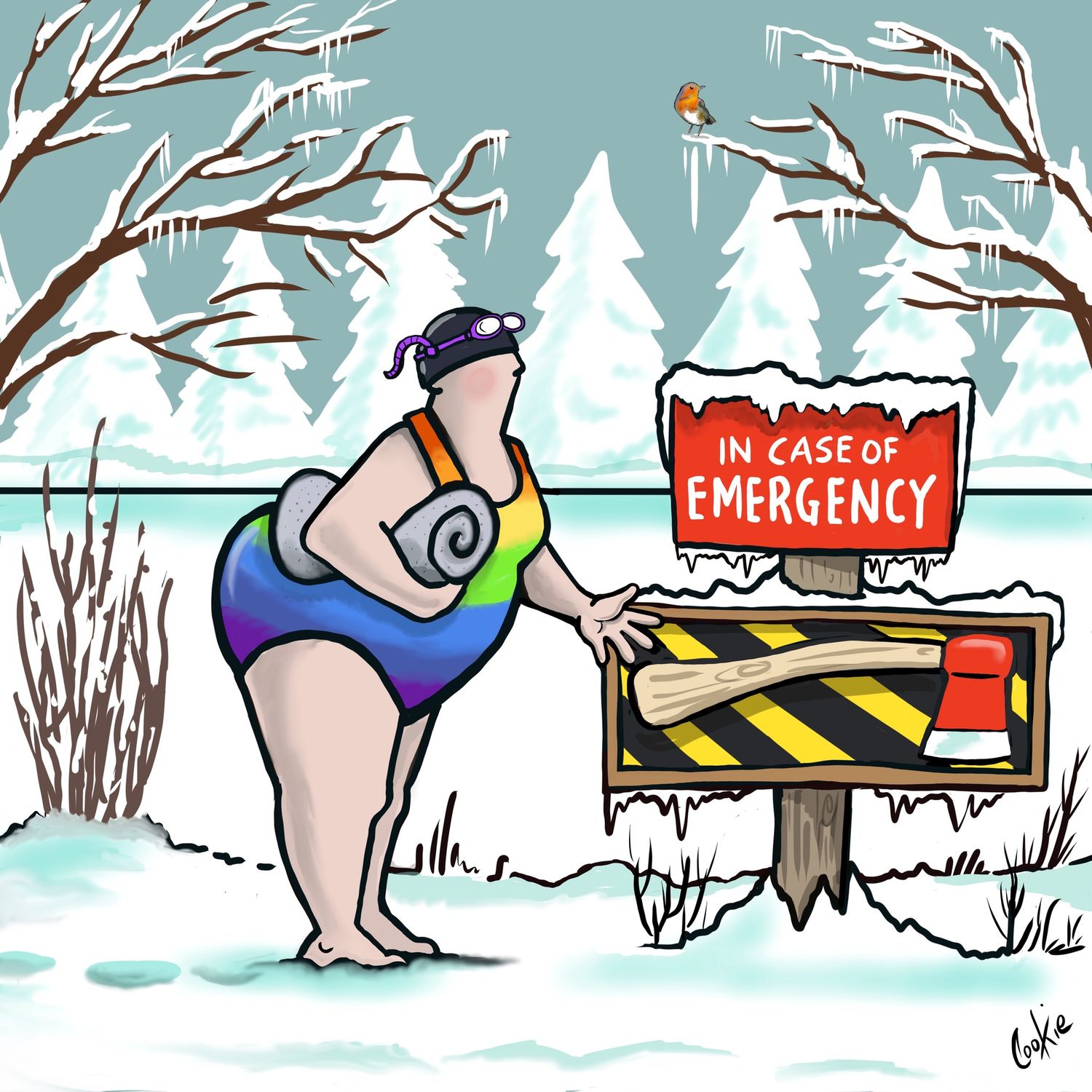 Flocker | Emergency Axe | Kimmer Fridge Magnet
