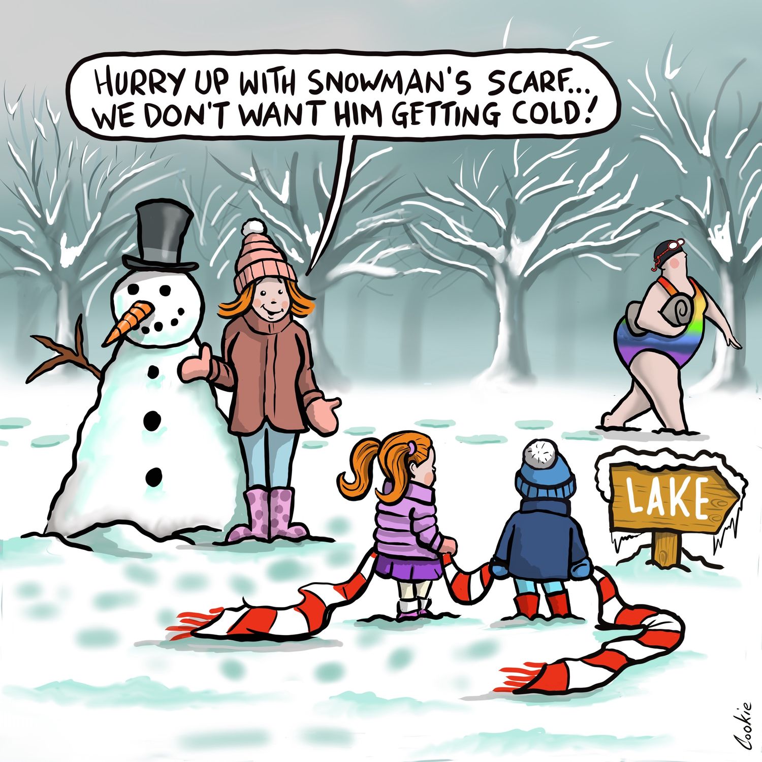 Flocker | Snowman | Kimmer Fridge Magnet