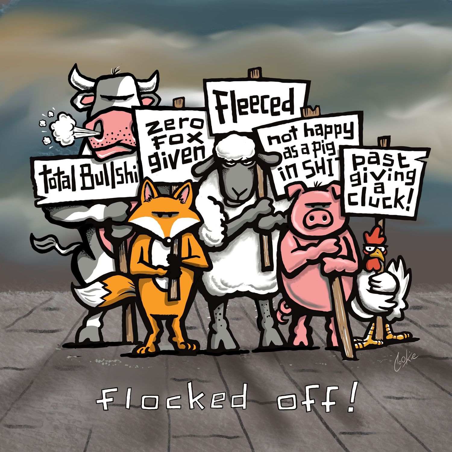 Flocker | Flocked Off! | Fridge Magnet
