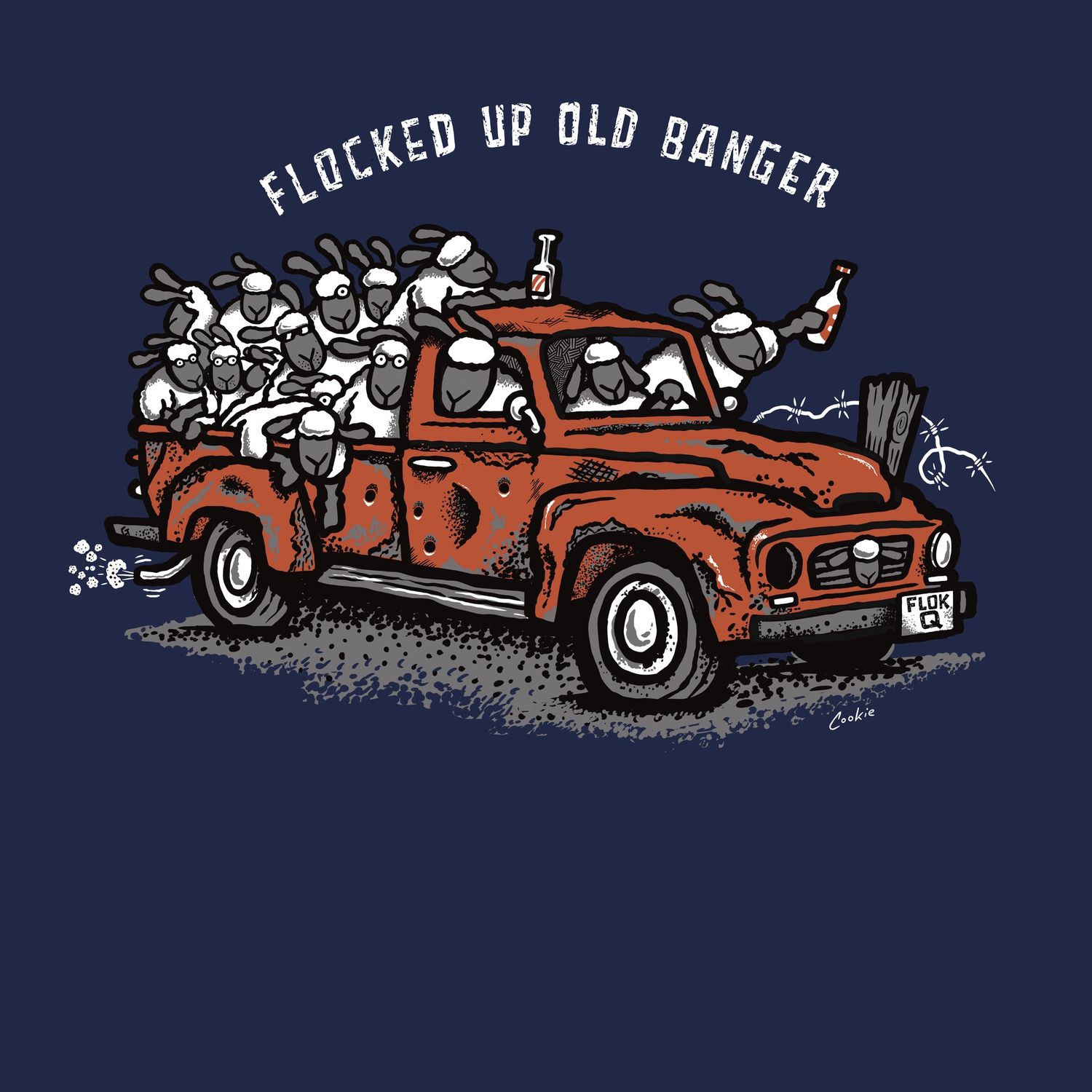 Flocker | Flocked Up Old Banger | Fridge Magnet