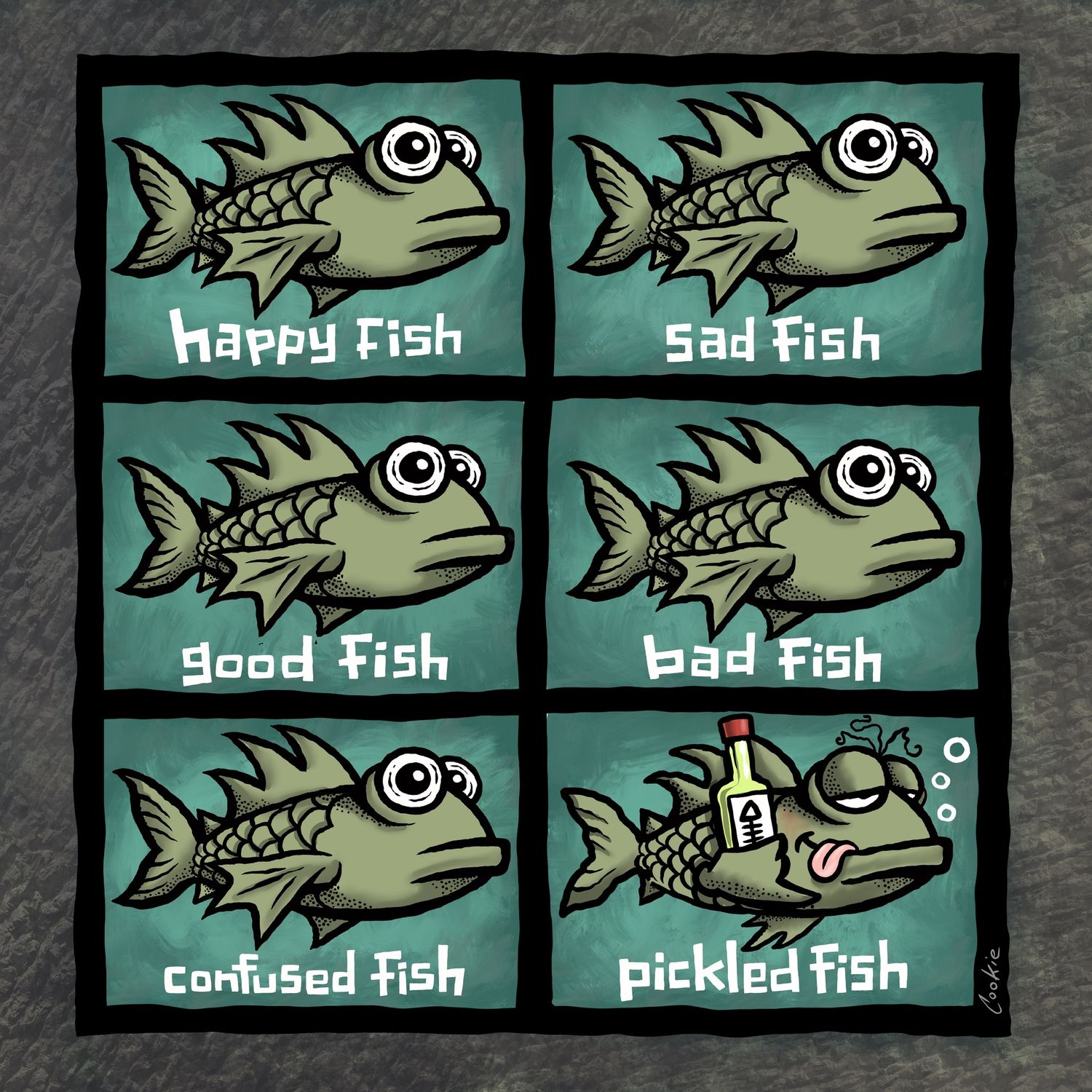 Flocker | Happy Fish | Fridge Magnet