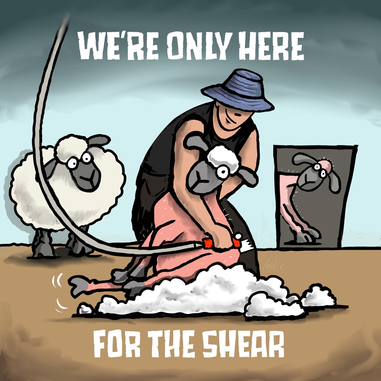 Flocker | Only Here For The Shear | Fridge Magnet