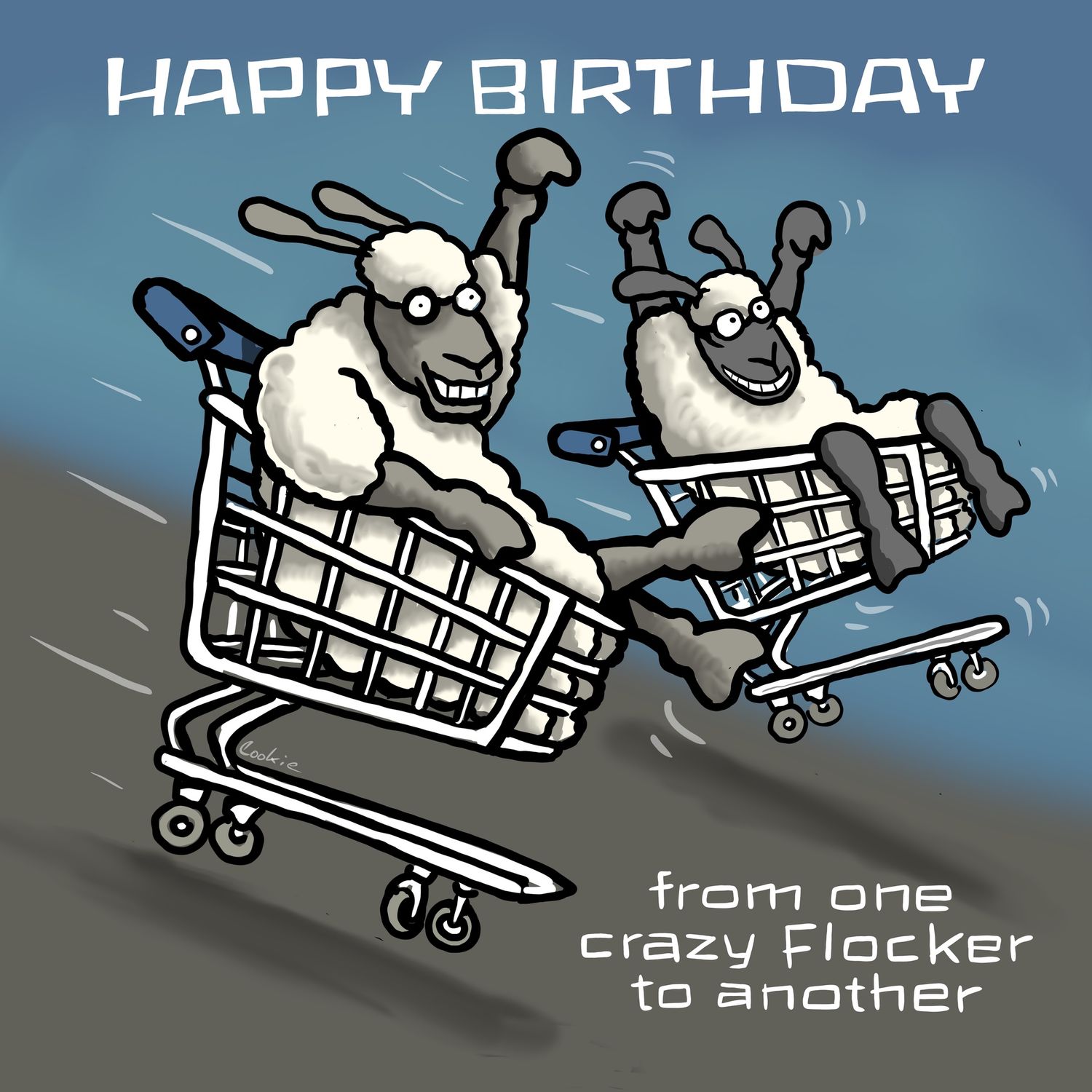 Flocker Once a Crazy Flocker | Happy Birthday Fridge Magnet