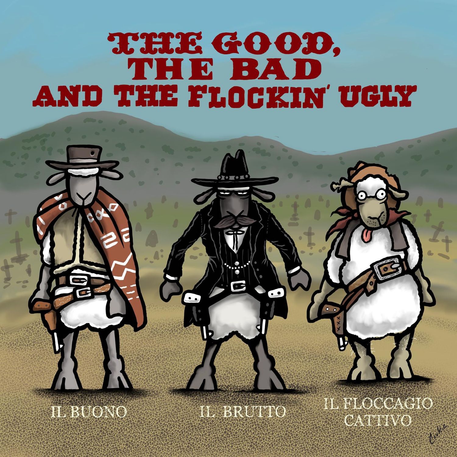 Flockers Fridge Magnet | The Good, The Bad and Flockin Ugly