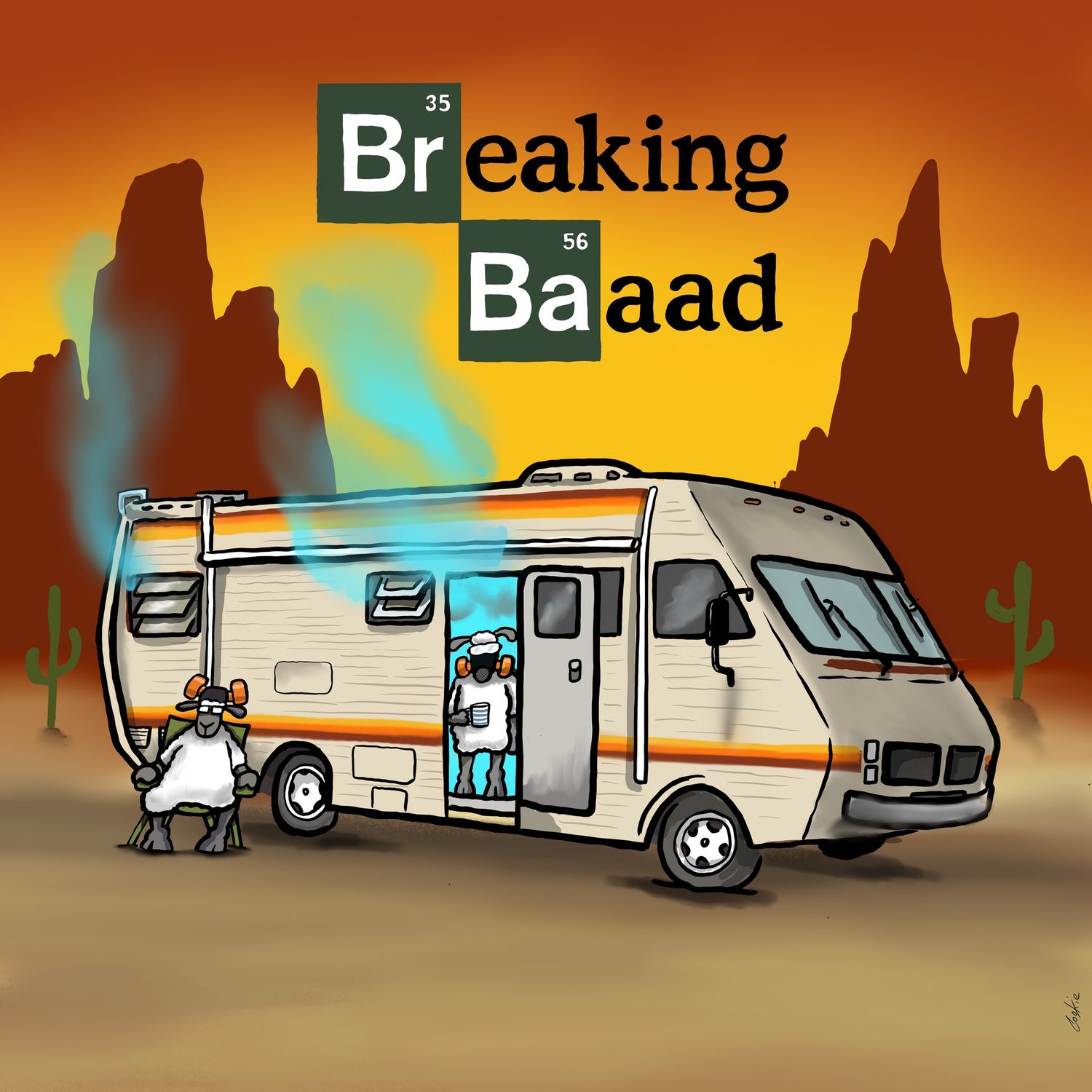 Flockers Fridge Magnet | Breaking Baaad