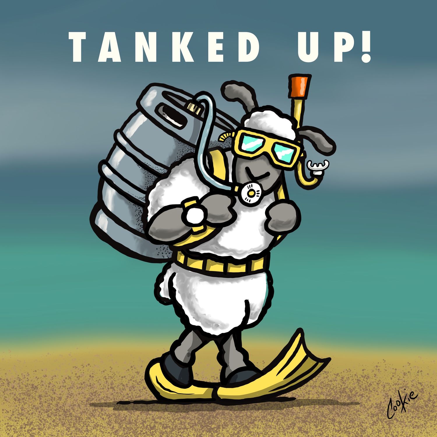 Flocker | Tanked Up | Fridge Magnet