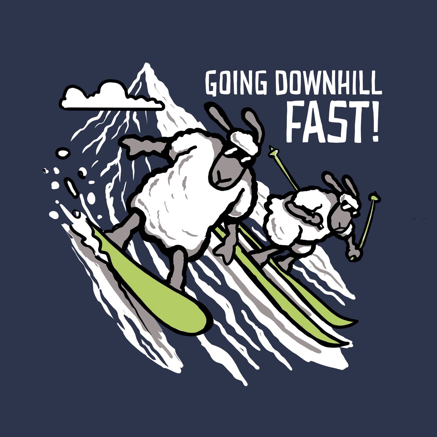 Flocker | Going DownHill Fast | Fridge Magnet