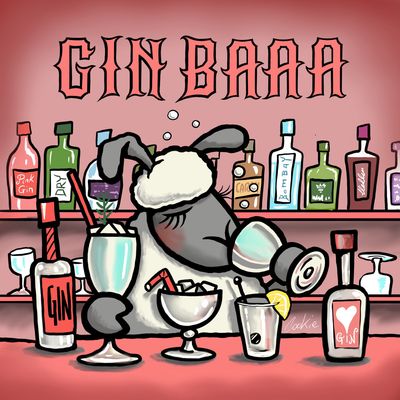 Gin Baaa | Metal Man Cave Signs | Flockers