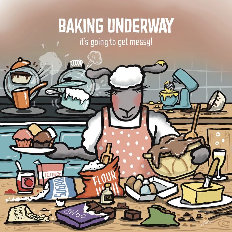 Flocker |  Baking Underway | Fridge Magnet