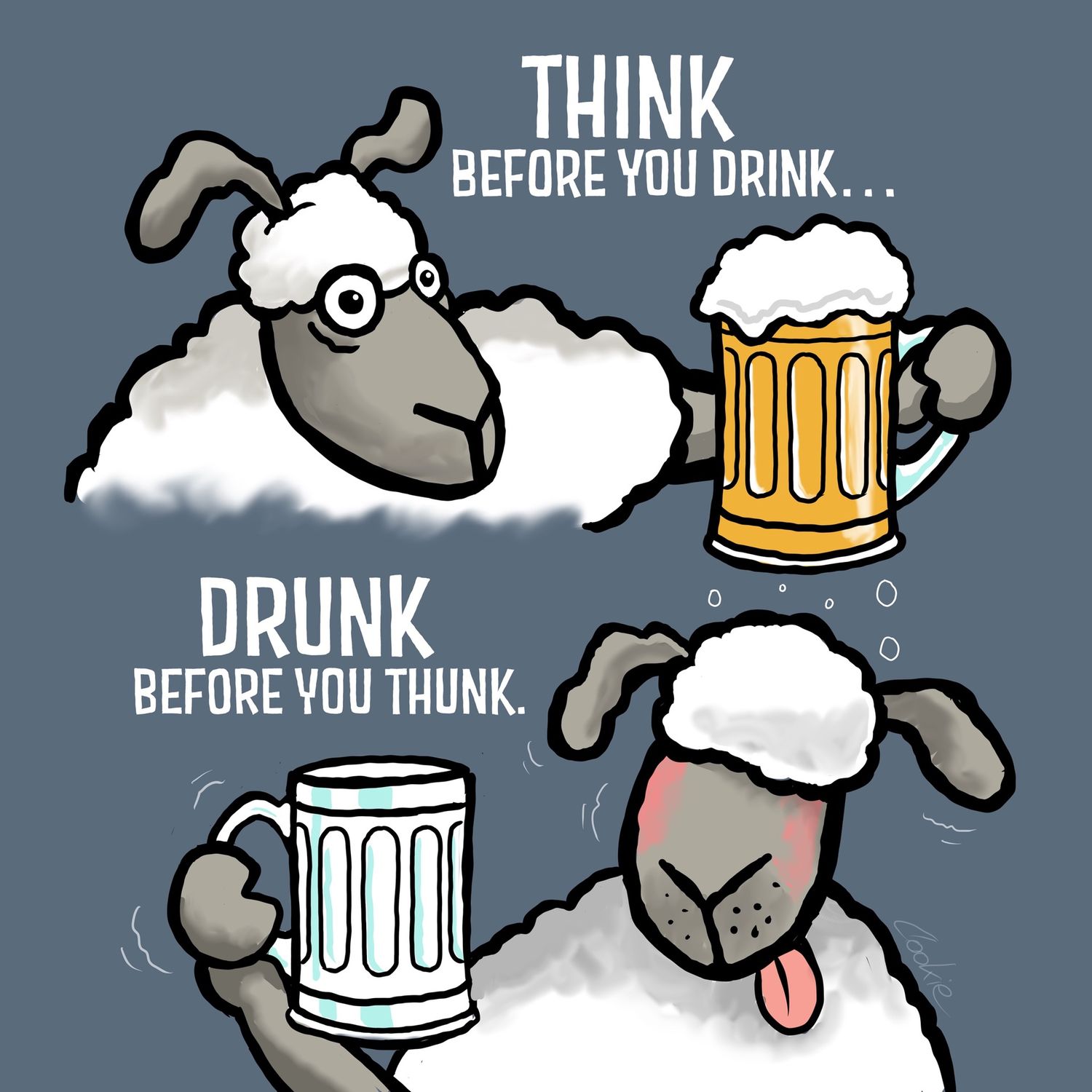 Think Before You Drink Coaster