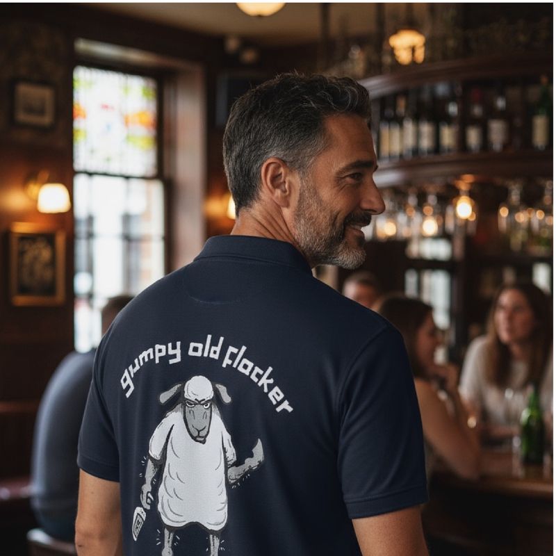 Flockers | Grumpy Old Flocker| Short Sleeved Polo