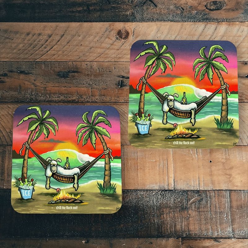 Flocker | Chill the Flock | Coffee Coaster
