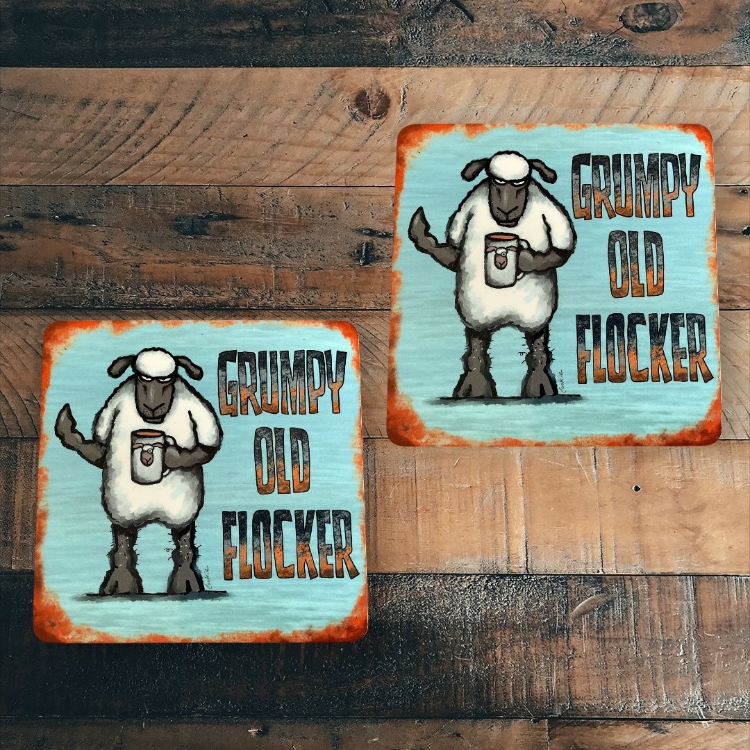 Flockers Coaster | Grumpy Old Flocker