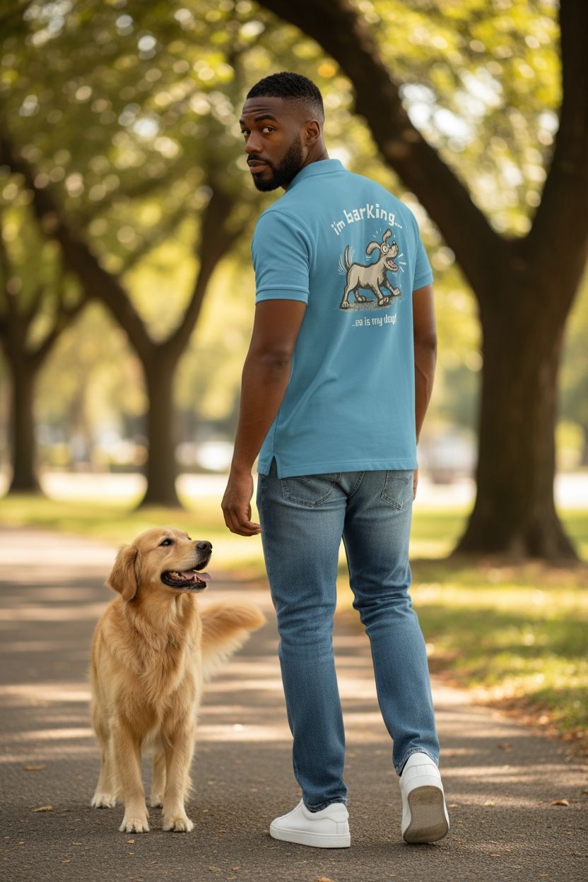 Flockers | Barking Mad | Short Sleeved Polo