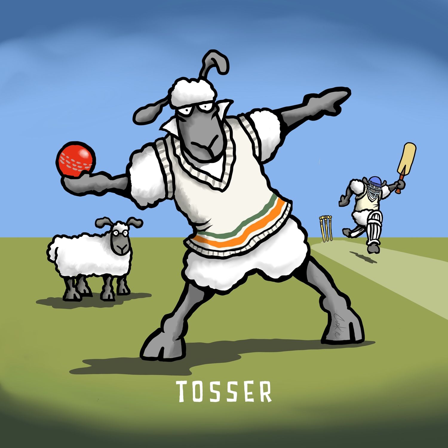 Flocker | Cricket Tosser | Fridge Magnet